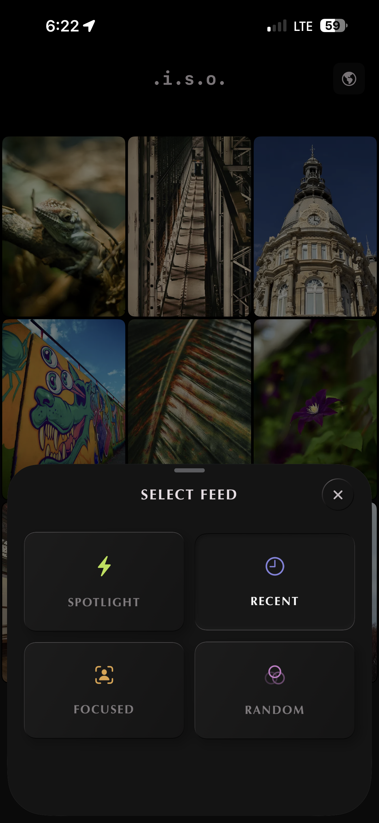 Feed switcher between latest and trending
